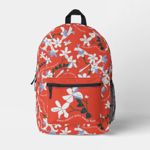 Sac À Dos Imprimé Jazmin Focus rouge