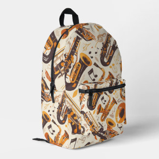 Sac À Dos Imprimé Jazz Melody - Motif musical saxophone