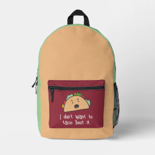Sac À Dos Imprimé Je ne veux pas que Taco s'en occupe