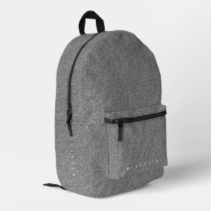 Sac À Dos Imprimé Jean gris en denim élégant minimaliste 