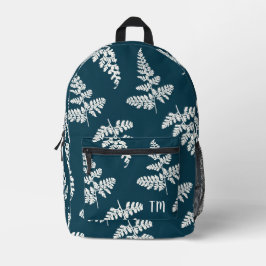 Sac À Dos Imprimé Joli bleu Nature Motif Monogrammes Initiales