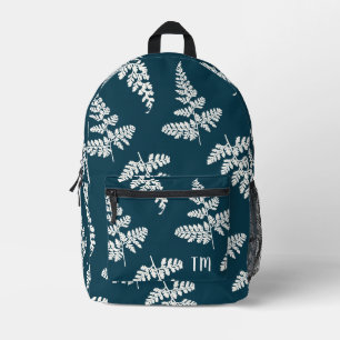 Sac À Dos Imprimé Joli bleu Nature Motif Monogrammes Initiales