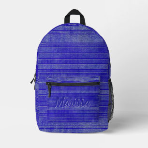 Sac À Dos Imprimé Joli bleu violet Motif d'aquarelle désisté