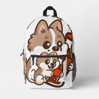 Sac À Dos Imprimé Joli Chien qui Sert une Bouteille de Soda