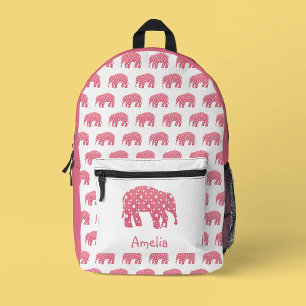 Sac À Dos Imprimé Joli éléphant rose