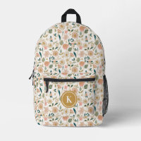 Joli modèle floral or Monogramme ivoire