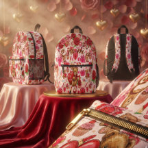 Joli motif d'amour à l'aquarelle rouge et rose rom