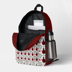 Sac À Dos Imprimé Joli motif sans couture de coccinelle florale