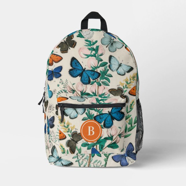 Sac À Dos Imprimé Joli papillons Vintages (Recto)