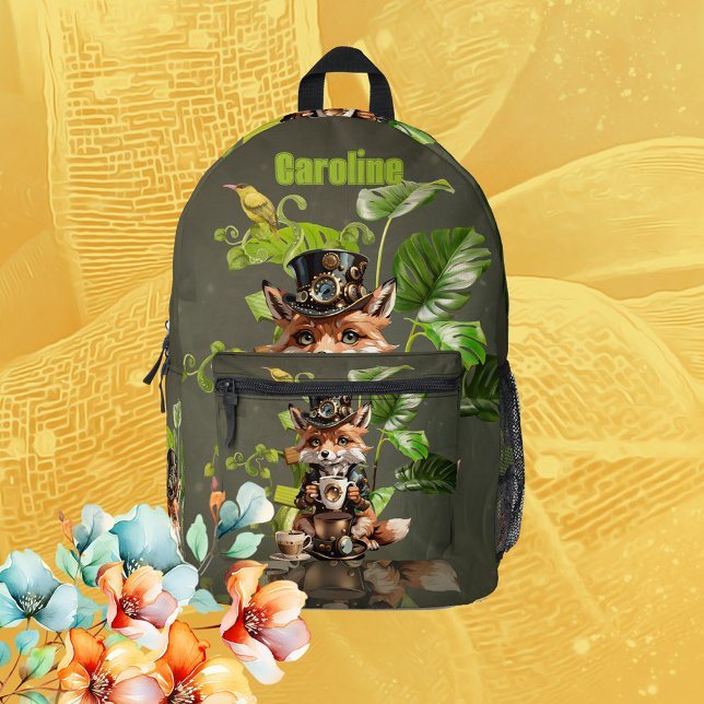 Sac À Dos Imprimé Joli petit renard steampunk (Cute fox)