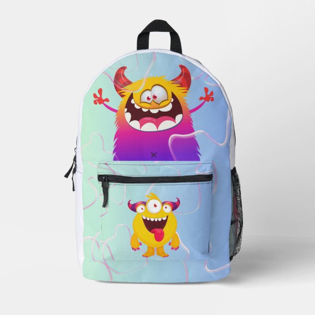 Sac À Dos Imprimé Joli Sew Kids School Monster Backbags (Recto)