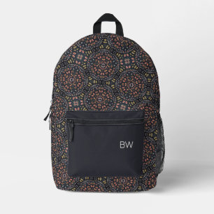 Sac À Dos Imprimé Jolie fille Mandala Motif Monogrammes Initiales