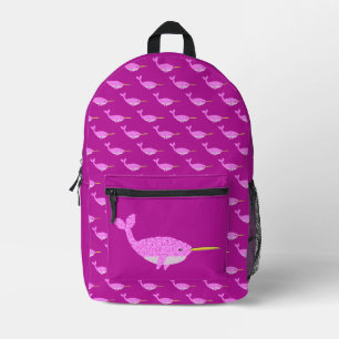 Sac À Dos Imprimé Jolie fille rose bébé Narwhal