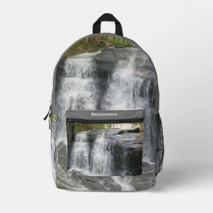 Sac À Dos Imprimé Jolie peinture à l'huile de cascade personnalisée