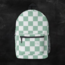 Jolies Initiales Monogrammées & Damier Vert
