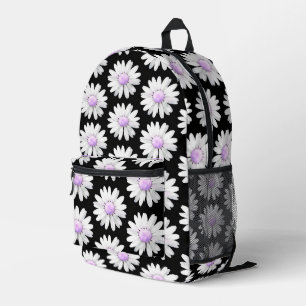 Sac À Dos Imprimé Jolies pâquerettes violettes pointillées