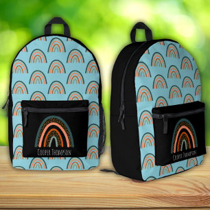 Sac À Dos Imprimé Jolis garçons arc-en-ciel bleu et noir