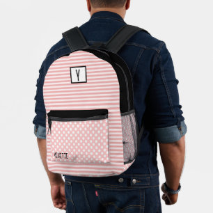 Sac À Dos Imprimé Jolis pois et rayures personnalisés