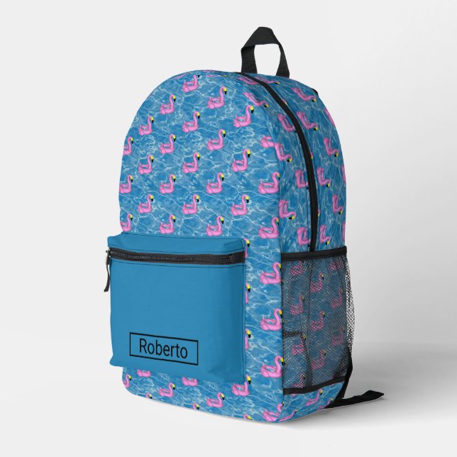 Sac À Dos Imprimé Jouet de piscine flamand rose (Coin arrière droit)