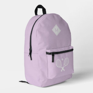 Sac À Dos Imprimé Joueur de tennis Monogramme moderne minimaliste
