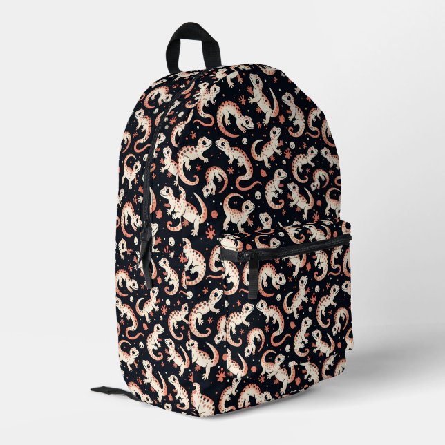 Sac À Dos Imprimé Joueur Motif Gecko (Coin arrière gauche)