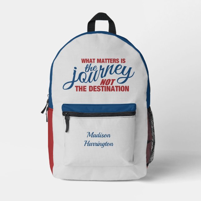Sac À Dos Imprimé JOURNEY nom personnalisé (Recto)