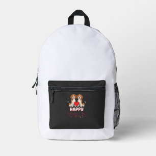 Sac À Dos Imprimé Joyeuse Saint-Valentin Couple Beagle