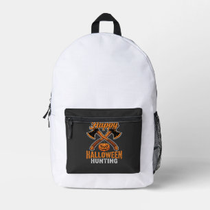 Sac À Dos Imprimé Joyeux Halloween Chasse Haches Croisées Citrouille