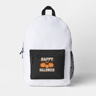 Sac À Dos Imprimé Joyeux Halloween Citrouille Chauve-Souris Vecteur