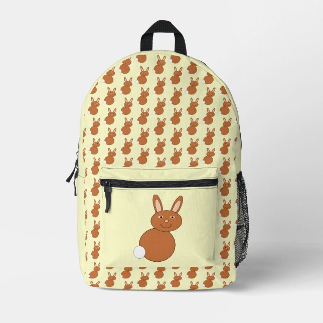 Sac À Dos Imprimé Joyeux Lapin de Pâques (Recto)
