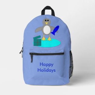 Sac À Dos Imprimé Joyeux Noël Pêche Penguin Custom