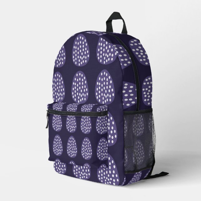 Sac À Dos Imprimé Joyeux oeufs de Pâques pourpres (Coin arrière droit)