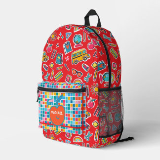 Sac À Dos Imprimé Joyeux premier jour d'école Monogramme personnalis