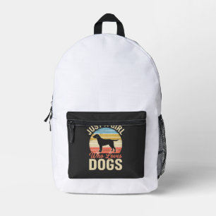 Sac À Dos Imprimé Juste une fille qui aime les chiens amateur de chi
