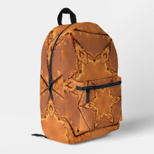 Sac À Dos Imprimé Kaleidoscope Orange Frost and Stars