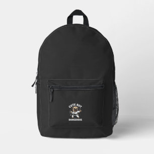 Sac À Dos Imprimé Karateka Pug Chien Mignon Mais Dangereux