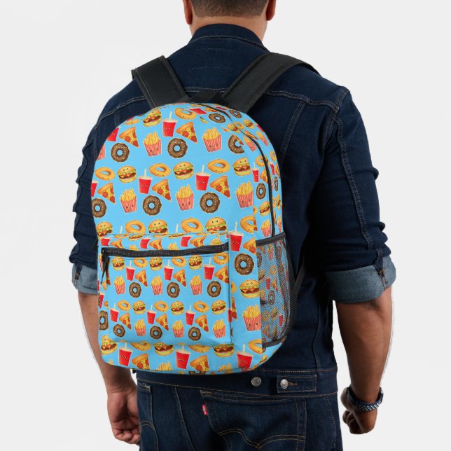 Sac À Dos Imprimé Kawaii Cute Junk Food (Insitu (Modèle))