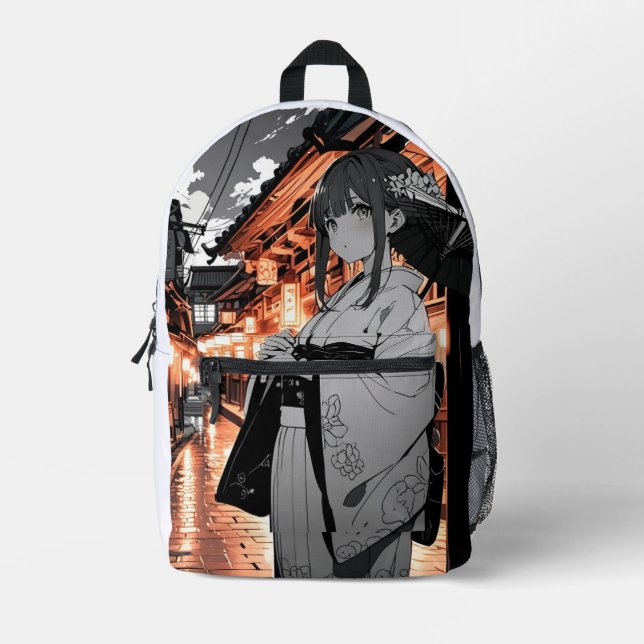 Sac À Dos Imprimé KAWAII Japanese Girl backpack (Recto)