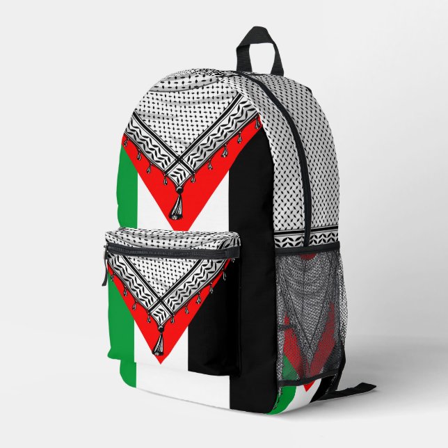 Sac À Dos Imprimé Keffiyeh Écharpe palestinienne tissu traditionnel (Coin arrière droit)
