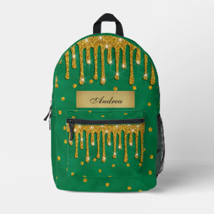 Sac À Dos Imprimé Kelly Green Avec Parties scintillant Or Drivers Pe