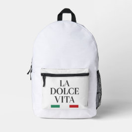 Sac À Dos Imprimé La Dolce Vita Style Italien