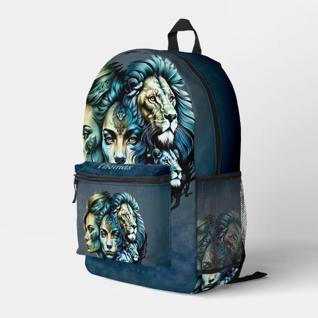 Sac À Dos Imprimé La présence puissante des lions (Coin arrière droit)