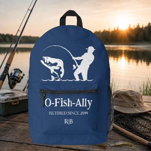 Sac À Dos Imprimé La retraite officielle du pêcheur