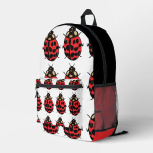 Sac À Dos Imprimé Ladybug Red Black Insect Ladybug