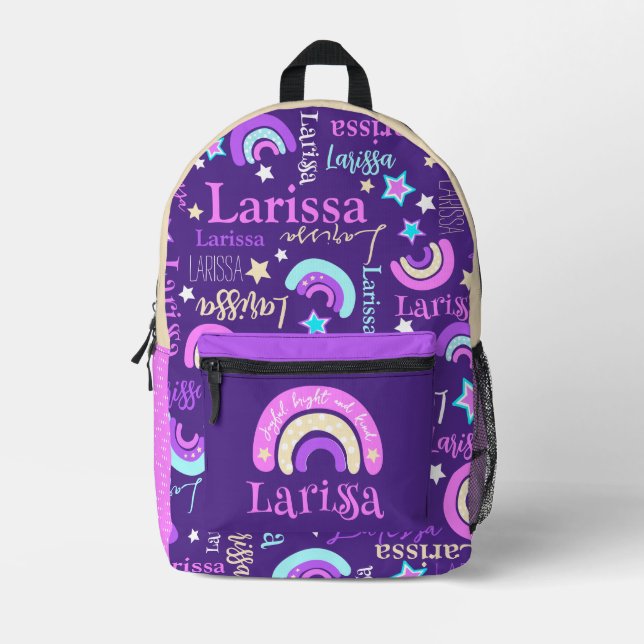 Sac À Dos Imprimé Larissa graphic rainbow name definition (Recto)