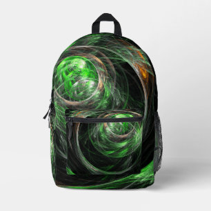 Sac À Dos Imprimé L'art Abstrait vert du monde entier