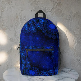 Sac À Dos Imprimé L'art floral mousseux bleu baies