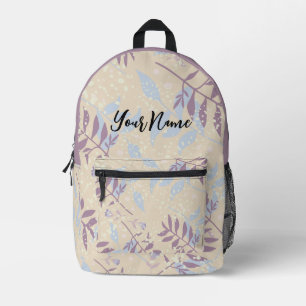 Sac À Dos Imprimé Lavande Botanique Élégante Fleur Pastel