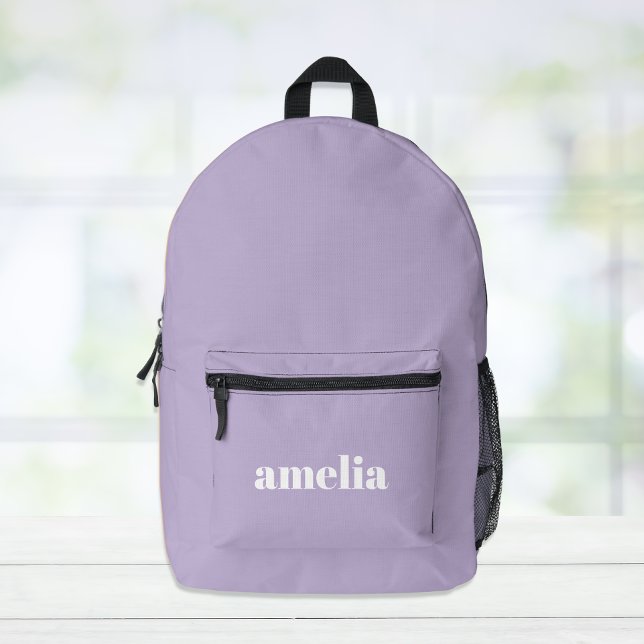Sac À Dos Imprimé Lavande moderne violet personnalisé (Créateur téléchargé)