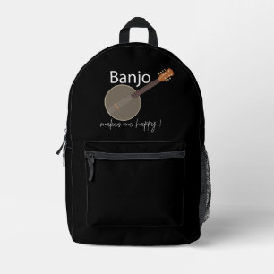 Sac À Dos Imprimé Le banjo me rend heureux